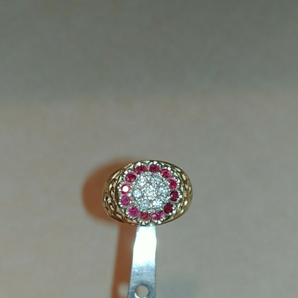 Gold Ruby Diamond ring